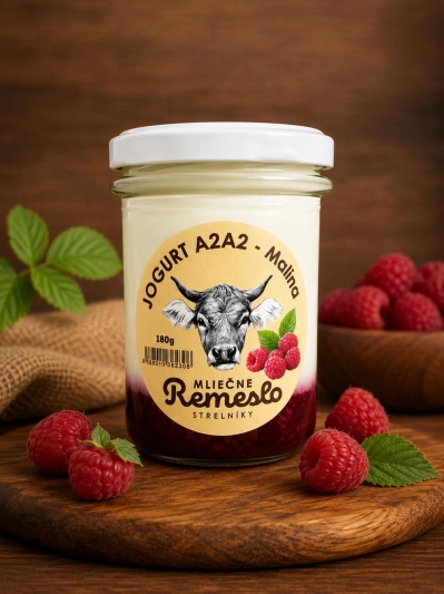 Jogurt A2A2 ovocný s príchuťou malina