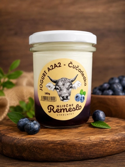 Jogurt ovocný A2A2  s príchuťou čučoriedka